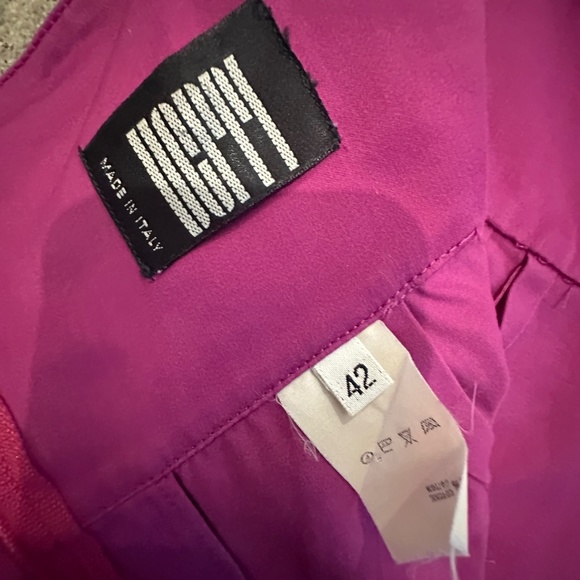 Fuchsia High waisted pencil skirt 100% cotton made in Italy Size 42 (Italy) - Picture 3 of 4